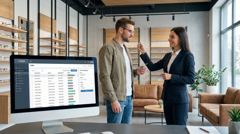 CRM для салона оптики: запись к офтальмологу