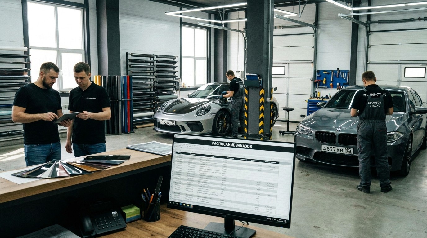 Организация записи клиентов и управления заказами в бизнесе по тонировке и оклейке авто